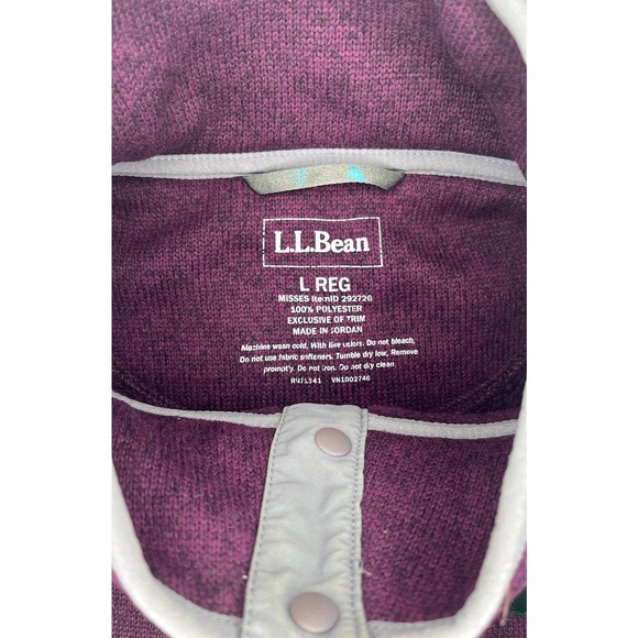 LLbean pullover snap t women Large - Picture 3 of 4